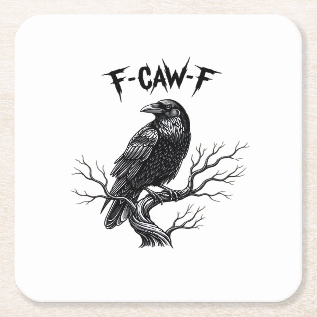 F-Caw-F Classic Trendy Style Square Paper Coaster (Front)