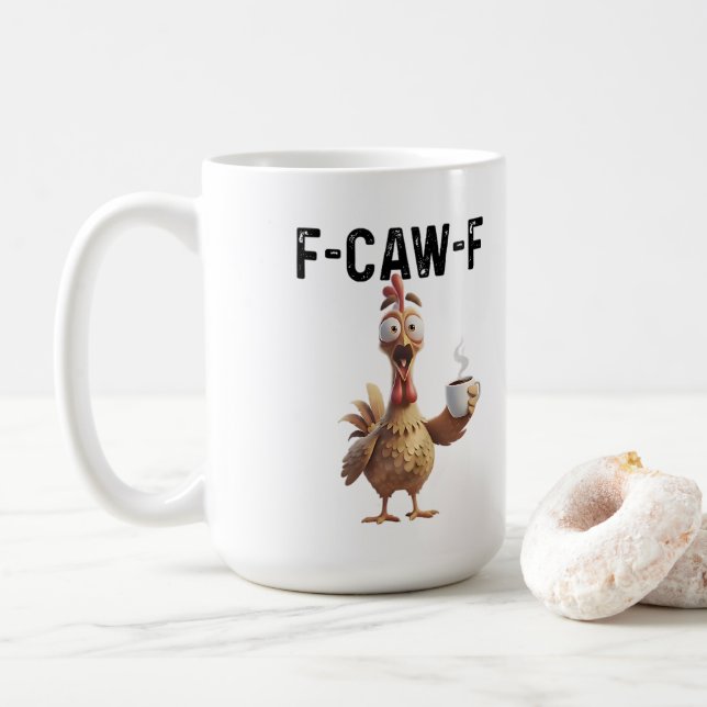 F CAW F COFFEE MUG (With Donut)