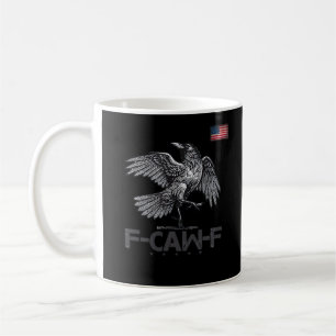 F-Caw-F Cow Funny Bird USA Vintage Flag Funny Humo Coffee Mug