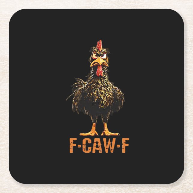 F-Caw-F Creative Casual Square Paper Coaster (Front)
