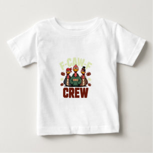 F-Caw-F Crew Features Turkeys for Thanksgiving Baby T-Shirt