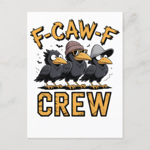 F-Caw-F Crew Funny Matching Cousins Outfit   Announcement Postcard