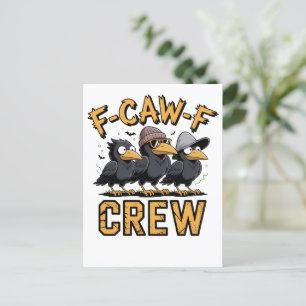 F-Caw-F Crew Funny Matching Cousins Outfit   Holiday Postcard
