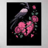 F Caw F Crow Anti Valentine's Day Dark Gothic Brok