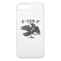 F-Caw-F Crow, Bird Cawing Grunge Cool Unique