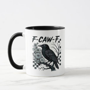 F-Caw-F Crow Bird Retro Classic Mug
