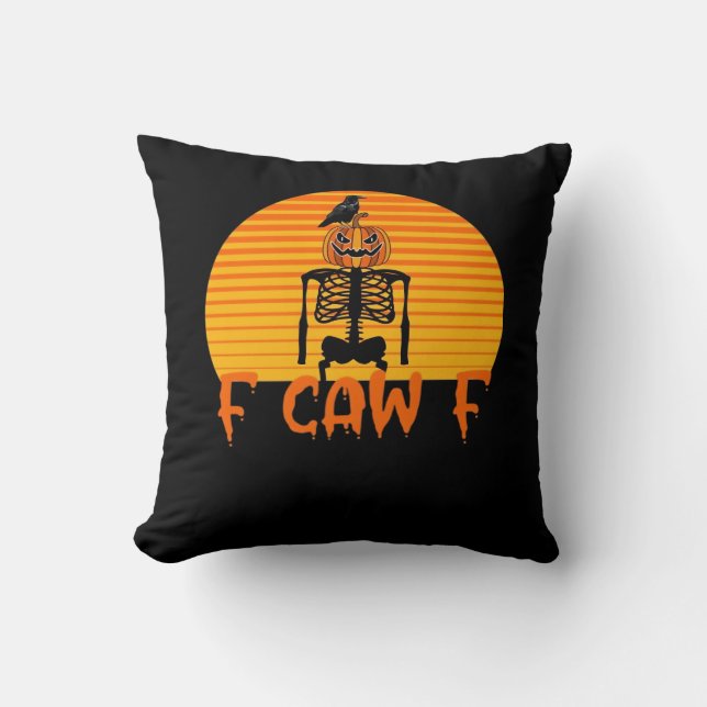 F-Caw-F Crow Classic Aesthetic Casual Cushion (Front)