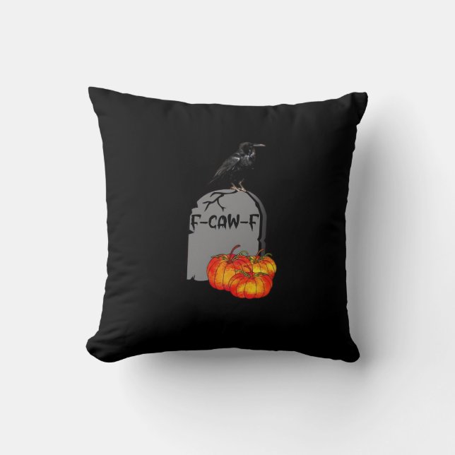 F-Caw-F Crow Classic Retro Cool Cushion (Front)