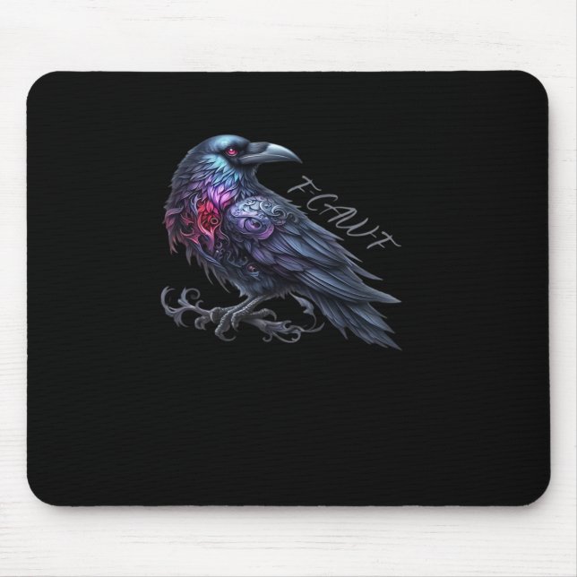 F-Caw-F Crow Classic Retro Style Mouse Pad (Front)