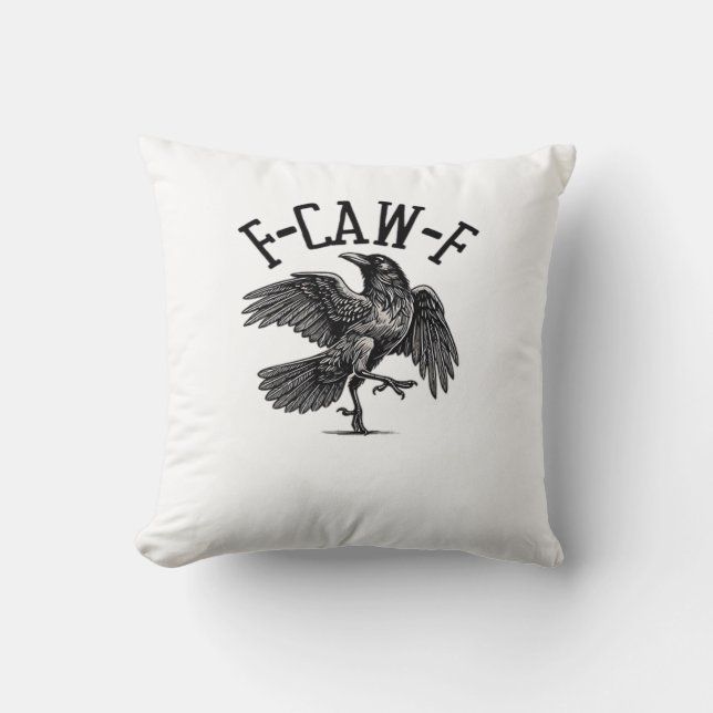 F Caw F Crow Creative Casual Cushion (Front)