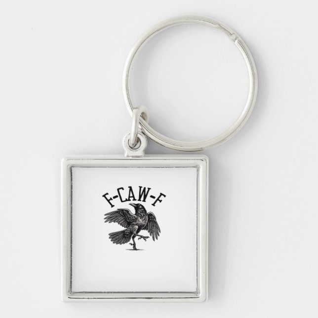 F Caw F Crow Creative Casual Key Ring (Front)