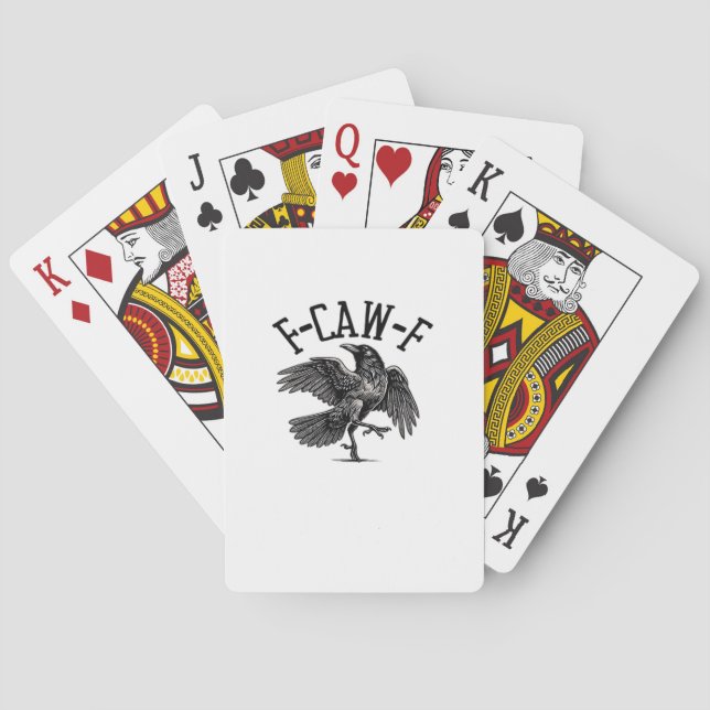 F Caw F Crow Creative Casual Playing Cards (Back)