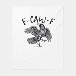 F-Caw-F Crow Essential Retro Classic Fleece Blanket