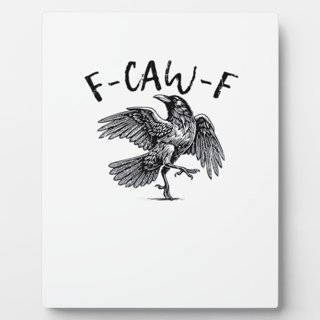 F-Caw-F Crow Essential Retro Classic Plaque (Front)
