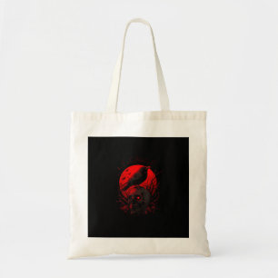 F-Caw-F Crow Funny Bird Red Moon Gothic Tote Bag