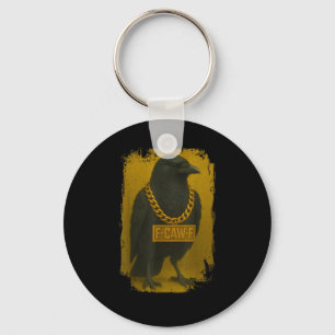 F-Caw-F Crow Funny Quote Raven Bird Adult Humour Key Ring