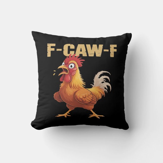 F-Caw-F Crow Gothic Funny Humor Cushion (Front)
