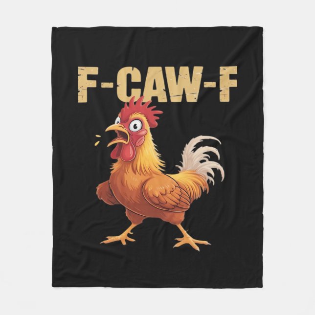 F-Caw-F Crow Gothic Funny Humor Fleece Blanket (Front)
