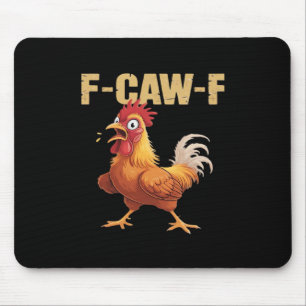 F-Caw-F Crow Gothic Funny Humor Mouse Pad