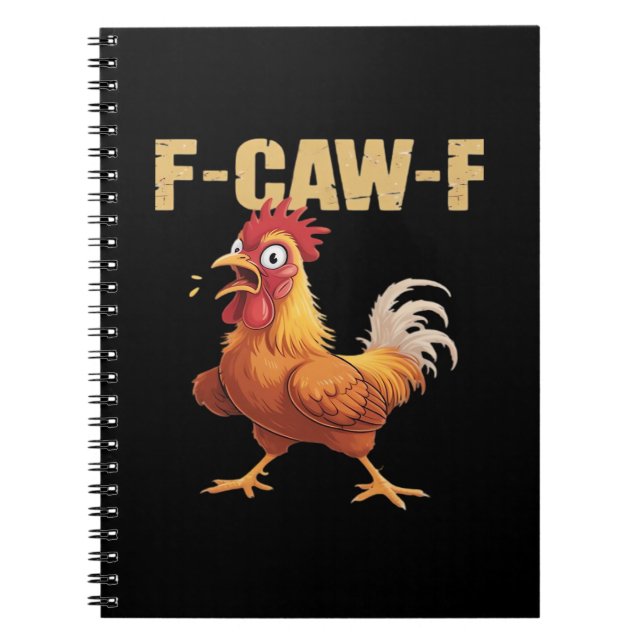 F-Caw-F Crow Gothic Funny Humor Notebook (Front)