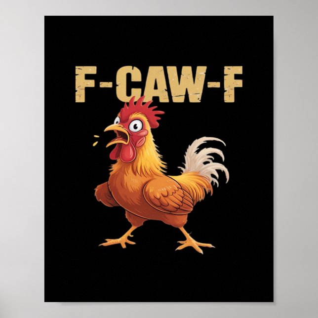 F-Caw-F Crow Gothic Funny Humor Poster (Front)