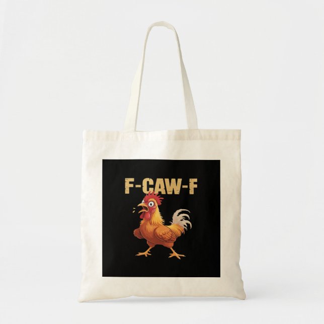 F-Caw-F Crow Gothic Funny Humor Tote Bag (Front)
