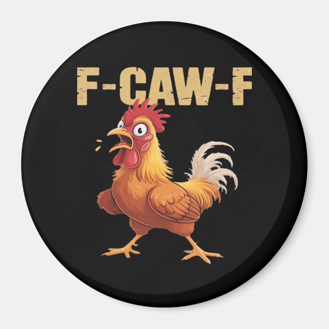 F-Caw-F Crow Gothic Funny Humour Magnet (Front)