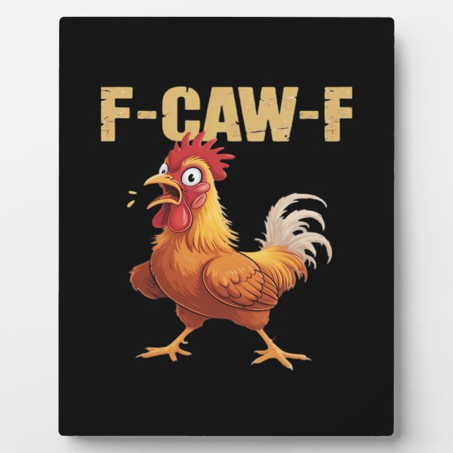 F-Caw-F Crow Gothic Funny Humour Plaque (Front)