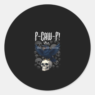 F-Caw-F Crow Graphic Creative Casual Classic Round Sticker