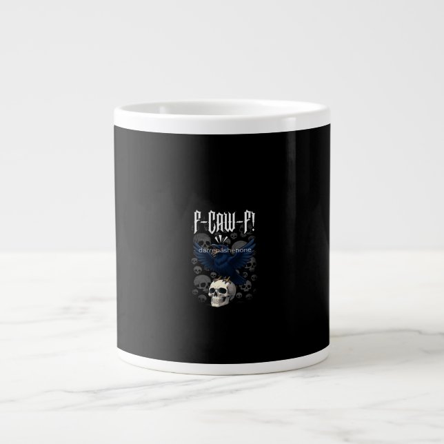 F-Caw-F Crow Graphic Creative Casual Large Coffee Mug (Front)