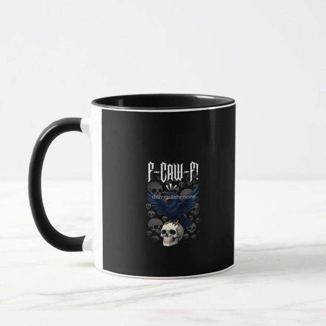 F-Caw-F Crow Graphic Creative Casual Mug (Left)