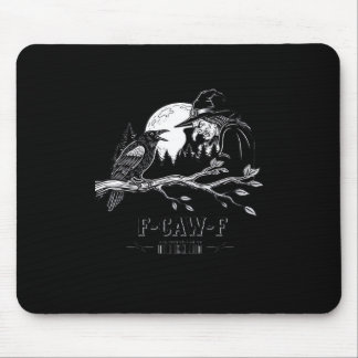F-Caw-F Crow Halloween Witch F-Caw-F Mouse Pad
