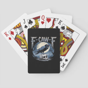 F-Caw-F Crow Moonlit Raven Classic Playing Cards