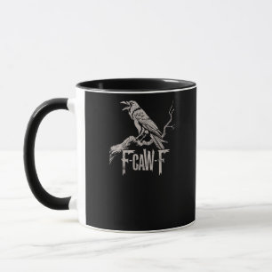 F-Caw-F Crow Pun Funny Bird Cawing Grunge Back Tri Mug