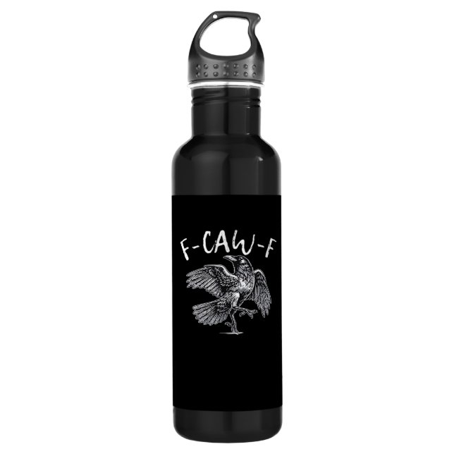 F-Caw-F Crow Retro Classic 710 Ml Water Bottle (Front)