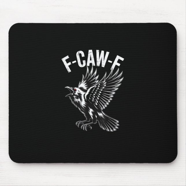 F-Caw-F Crow Retro Classic Mouse Pad (Front)