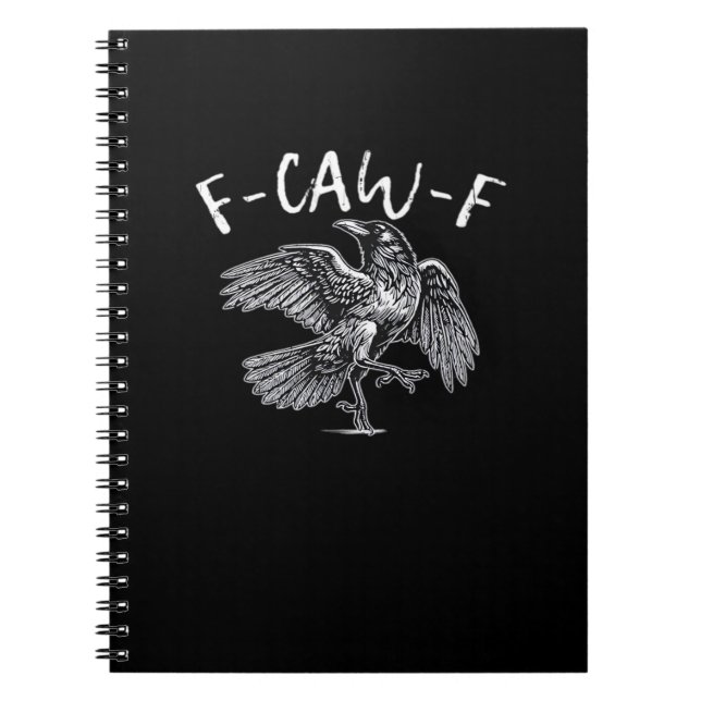 F-Caw-F Crow Retro Classic Notebook (Front)