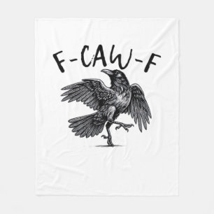 F Caw F Crow Retro Classic Style Fleece Blanket