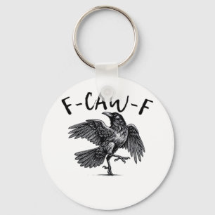 F Caw F Crow Retro Classic Style Key Ring
