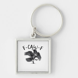 F Caw F Crow Retro Classic Style Key Ring