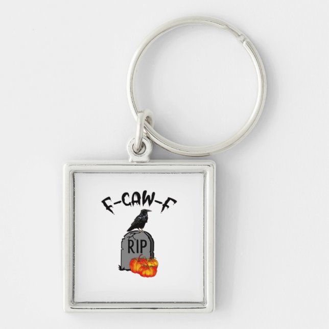 F Caw F Crow Retro Cool Key Ring (Front)
