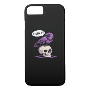 F-Caw-F Crow Skull Halloween Humor Graphic Design  iPhone 8/7 Case