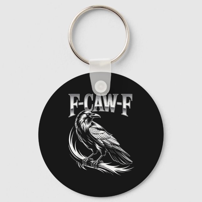 F-Caw-F Crow Womens Trendy Casual Key Ring (Front)