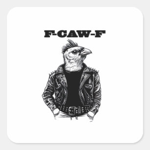 F-Caw-F Essential Aesthetic Design Square Sticker