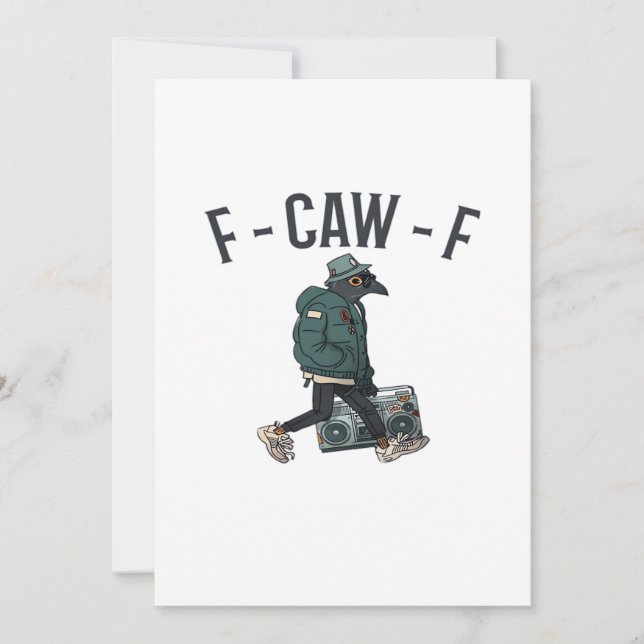 F-Caw-F Essential Basic Casual Holiday Card (Front)