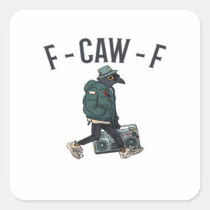 F-Caw-F Essential Basic Casual Square Sticker