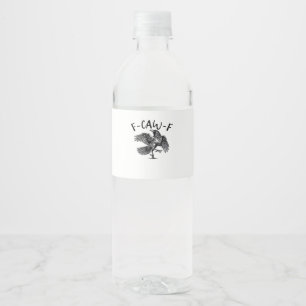F Caw F Essential Classic Aesthetic Water Bottle Label