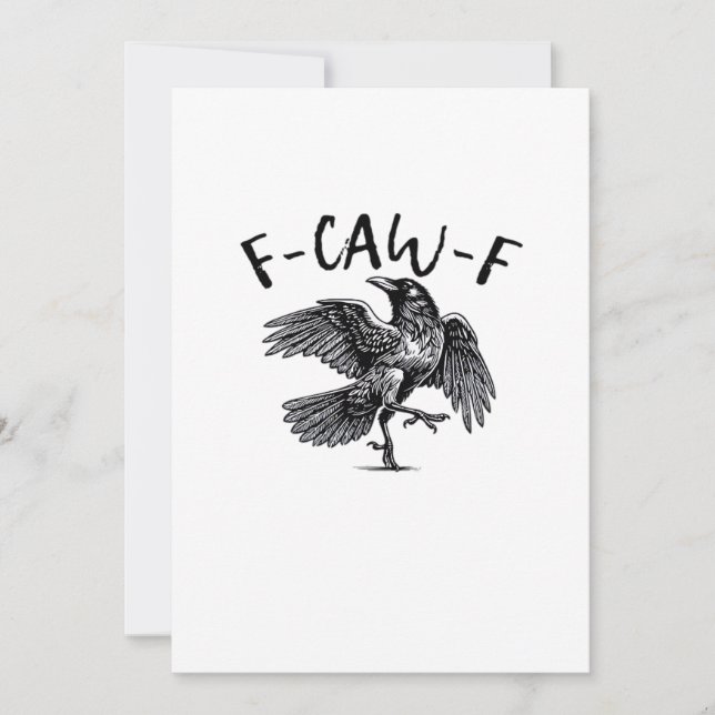 F-Caw-F Essential Classic Style Holiday Card (Front)