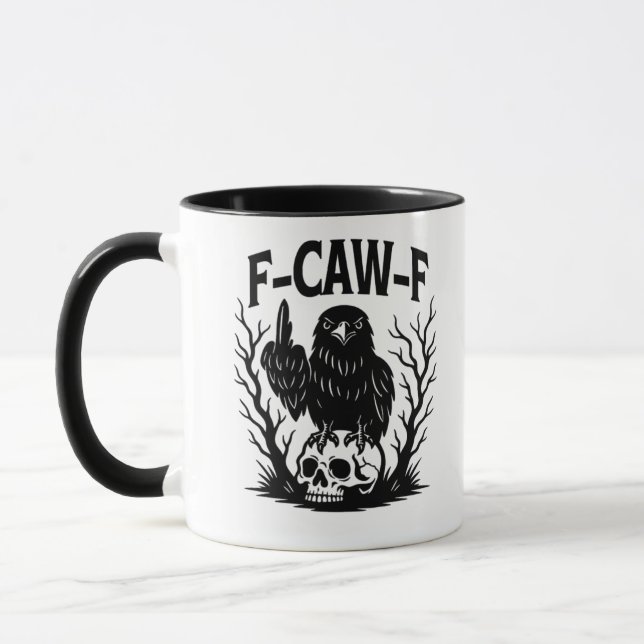 F-Caw-F Essential Cool Unique Mug (Left)