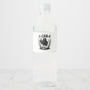 F-Caw-F Essential Cool Unique Water Bottle Label